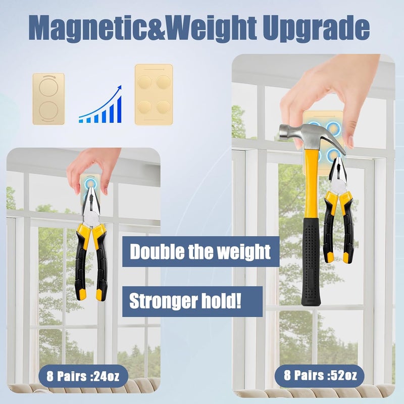 ANGAR 16pcs Outdoor Curtain Weights, Upgraded Heavier-Duty Waterproof Curtain Magnets Weights Outdoor, for Home Patio Drapery, Shower, Flags, Tablecloth to Stop Heavy Wind, Beige - Image 2